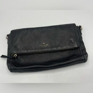 Kate Spade Black Crossbody Bag with Textured Leather